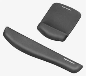 Wrist Rest Shown With Matching Mouse Pad Press Enter - Fellowes Plush Touch Antimicrobial Wrist Rest (black - Transparent PNG Free Download