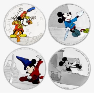 Pure Silver 4-coin Subscription - 2016 Mickey Through The Ages - Brave Little Tailor - Transparent PNG Free Download