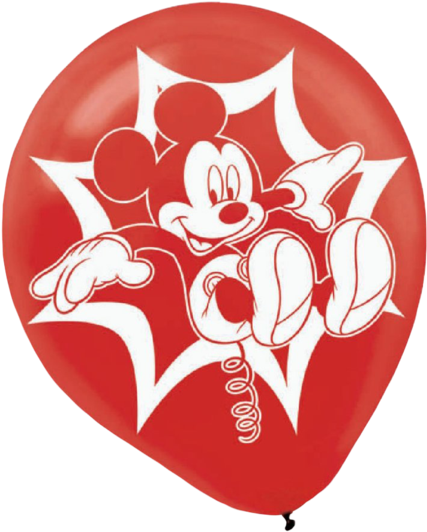 Mickey Mouse Printed Latex Balloons - 12ct Disney Mickey Mouse Printed Latex Balloons Birthday - Transparent PNG Free Download