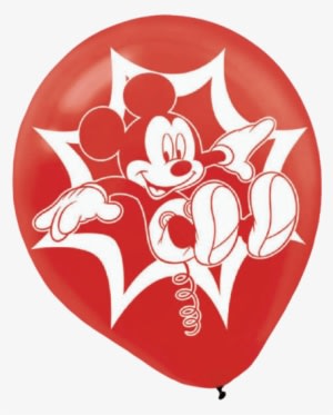 Mickey Mouse Printed Latex Balloons - 12ct Disney Mickey Mouse Printed Latex Balloons Birthday - Transparent PNG Free Download