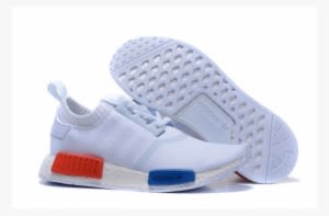 Move Your Mouse Over Image Or Click To Enlarge - Womens Adidas Nmd 1 White Blue Red - Transparent PNG Free Download