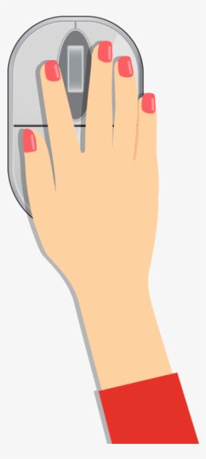 A Close Up Of A Hand Holding A Computer Mouse In A - Transparent PNG Free Download