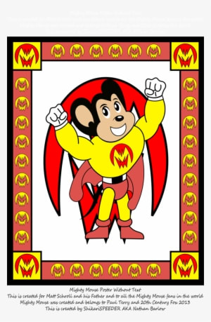 Mighty Mouse Poster No Text By Shikarispeeder D5sqky6 - Comics - Transparent PNG Free Download