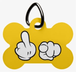 Simply Put Dog Bone Pet Tag - Fuck You De Mickey - Transparent PNG Free Download