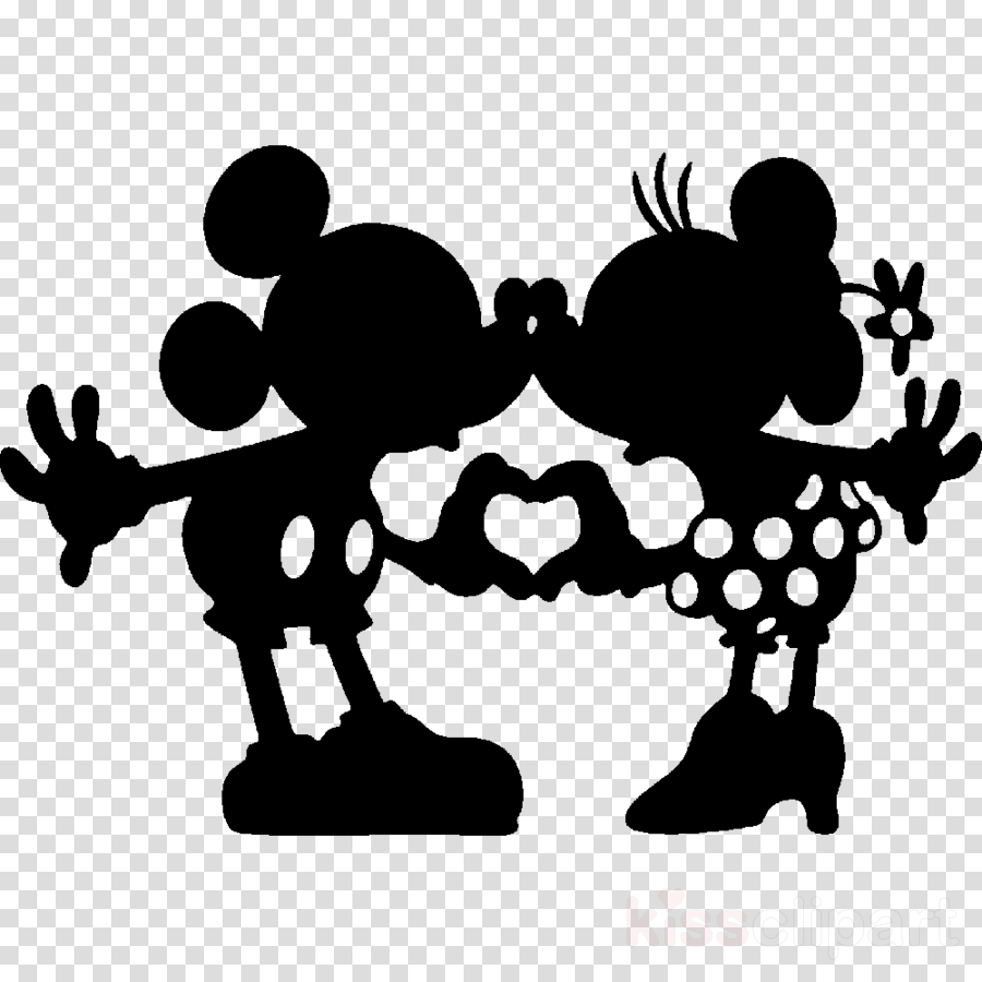 Mickey And Minnie Silhouette Clipart Mickey Mouse Minnie - Mickey And Minnie Silhouette Png - Transparent PNG Free Download
