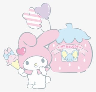 Mymelody Melody Mouse Icecream Pink Cute Balloon Strawb - Balloon - Transparent PNG Free Download