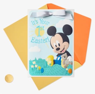 Disney Mickey Mouse First Easter Card For Baby - Cartoon - Transparent PNG Free Download