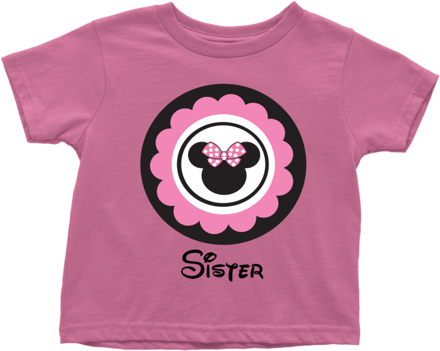 Minnie Mouse Inspired Sister Toddler T- Shirt - T-shirt - Transparent PNG Free Download