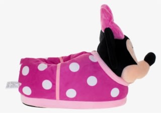 Minnie Mouse Character Figural Plush Slippers - Polka Dot - Transparent PNG Free Download