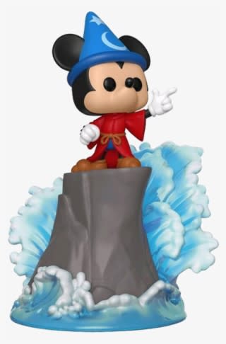 Mickey Mouse 90th Anniversary - Funko Pop Sorcerer Mickey Movie Moment - Transparent PNG Free Download