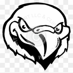Head With Attitude - Cartoon Falcon Head Black And White - Transparent PNG Free Download
