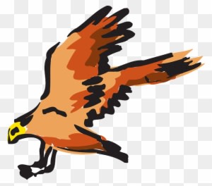 Orange, Bird, Flying, Wings, Art, Animal, Feathers - Red Falcon Vector Fly - Transparent PNG Free Download