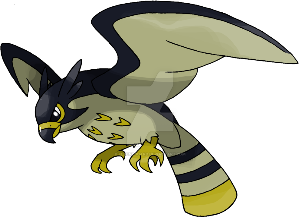 Recoln V1 [being Remade] By Legendguard On Deviantart - Fakemon Peregrine Falcon - Transparent PNG Free Download