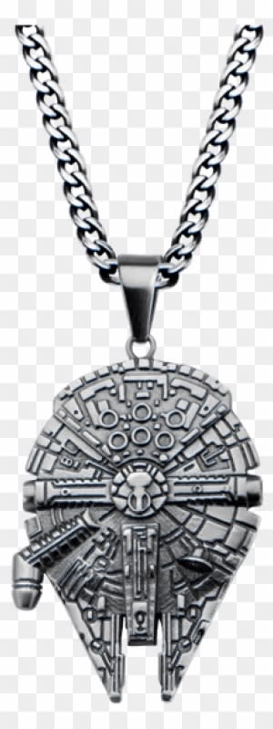 Millennium Falcon Pendant With Chain - Star Wars Millennium Falcon Pendant Necklace - Transparent PNG Free Download