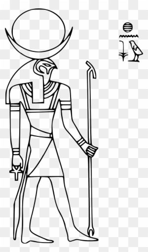 Horus, Hieroglyph, Egypt, Sun, Disk, Falcon, Figure - Ra Egyptian God Coloring Page - Transparent PNG Free Download
