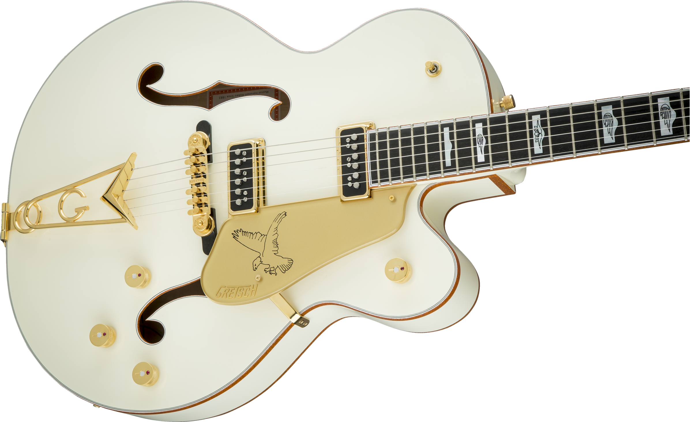 G6136-55 Vintage Select Edition '55 Falcon™ Hollow - Gretsch G6136 '55 Vintage Select White Falcon, Vintage - Transparent PNG Free Download