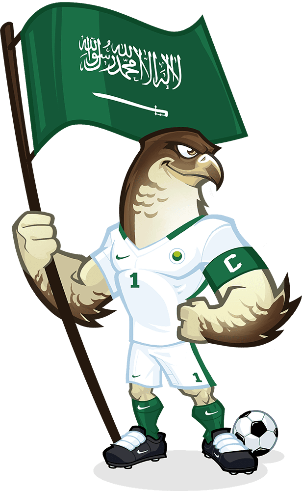 This Guy Is The Mascot Of The Saudi Arabian Football - Saudi Arabia Flag - Transparent PNG Free Download