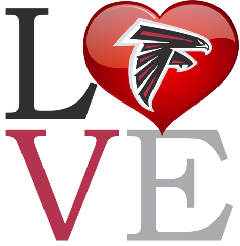 Womens Atlanta Falcons Love Sleeveless Racerback Tank - Falcons Vs Cowboys Logo - Transparent PNG Free Download