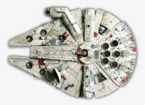 Created With Raphaël - Millennium Falcon From Top - Transparent PNG Free Download