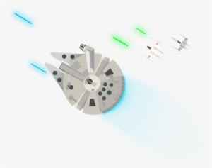 Imperial Group Rocks Rightside Millenium Falcon - Millennium Falcon - Transparent PNG Free Download