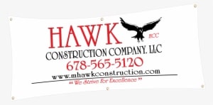 Hawk Vinyl Banner - Black And White Falcon - Transparent PNG Free Download