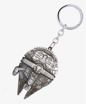 Star Wars Millennium Falcon Keychain - Star Wars Logo (2-pack) Auto/home/boat Keychain W/gift - Transparent PNG Free Download