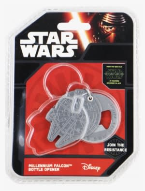 Star Wars Millennium Falcon Bottle Opener - Star Wars - The Force Awakens - Millennium Falcon Merchandising - Transparent PNG Free Download