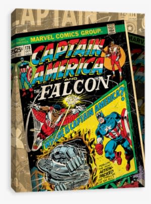 Captain America And The Falcon - Lamina Framed Poster: Marvel Comics Retro: Captain - Transparent PNG Free Download