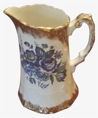 Creamy English Royal Falcon Ware Water Pitcher Or Vase - Blue And White Porcelain - Transparent PNG Free Download