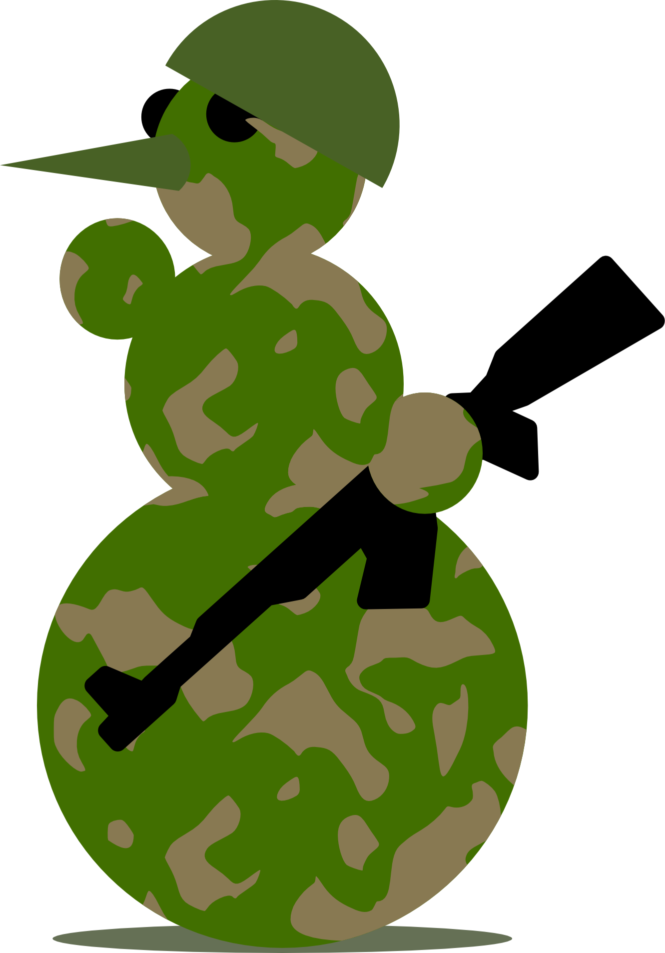 Snowman Militarist By Rones - Military Snowman - Transparent PNG Free Download