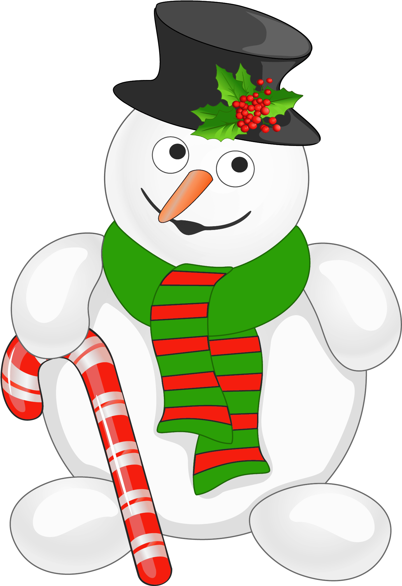 Free Candy Cane Clipart Public Domain Christmas Clip - Snowman With Candy Cane - Transparent PNG Free Download