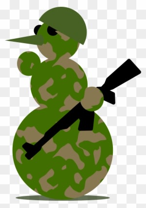 Snowman Militarist By Rones - Military Snowman - Transparent PNG Free Download