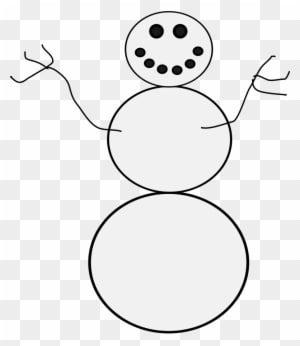 Snowman Clipart, Vector Clip Art Online, Royalty Free - Outline Of A Snowman - Transparent PNG Free Download