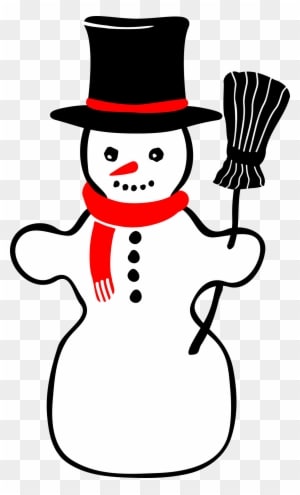 Snowman Hat Outline - Snowman Clip Art - Transparent PNG Free Download