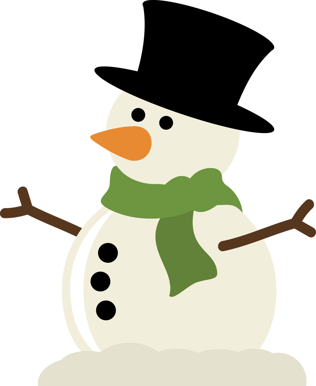 Cute Christmas Snowman Clip Art - Snowman Arms Svg - Transparent PNG Free Download