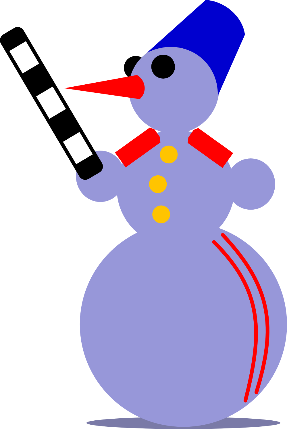 Snowman Traffic Cop By Rones Clipart By Rones - Emo Snowman Png - Transparent PNG Free Download