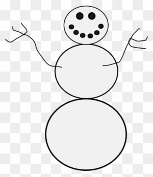 Outline Of A Snowman - Transparent PNG Free Download