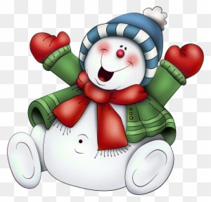 Snowman With Scarf Png Clipart - Cute Snowman Clipart - Transparent PNG Free Download