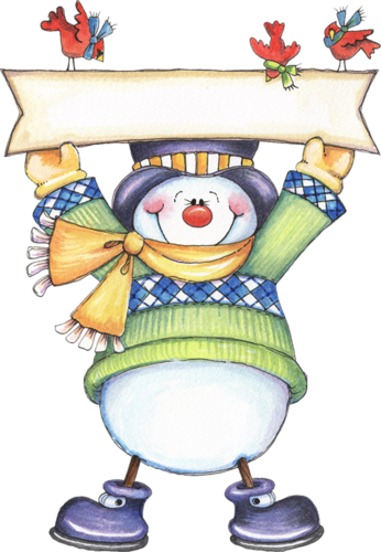 Arana Альбом «clipart / Clipart4 / Snowman» На Яндекс - Snowman With Sign Clipart - Transparent PNG Free Download