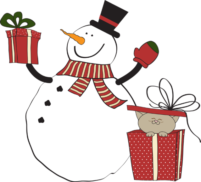 Great Clip Art Of Snowmen And Carolers - Snowman Gifts Clip Art - Transparent PNG Free Download