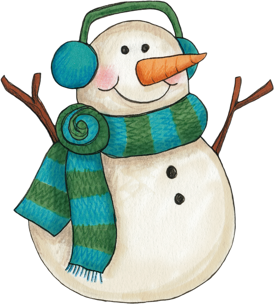 Snowman Clipartsnowman - Winter Snowman Clipart - Transparent PNG Free Download