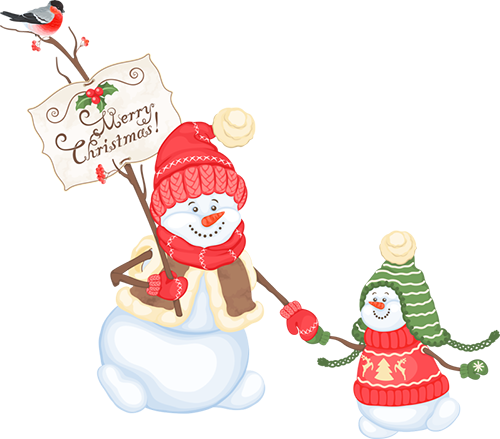 Tubes Noel / Bonhommes De Neiges - Painted Christmas Snowman - Transparent PNG Free Download