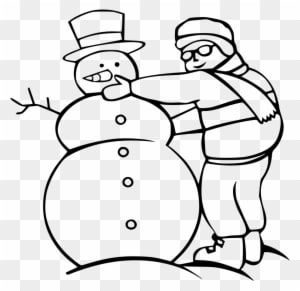 Making A Snowman - Making Snowman Drawing - Transparent PNG Free Download