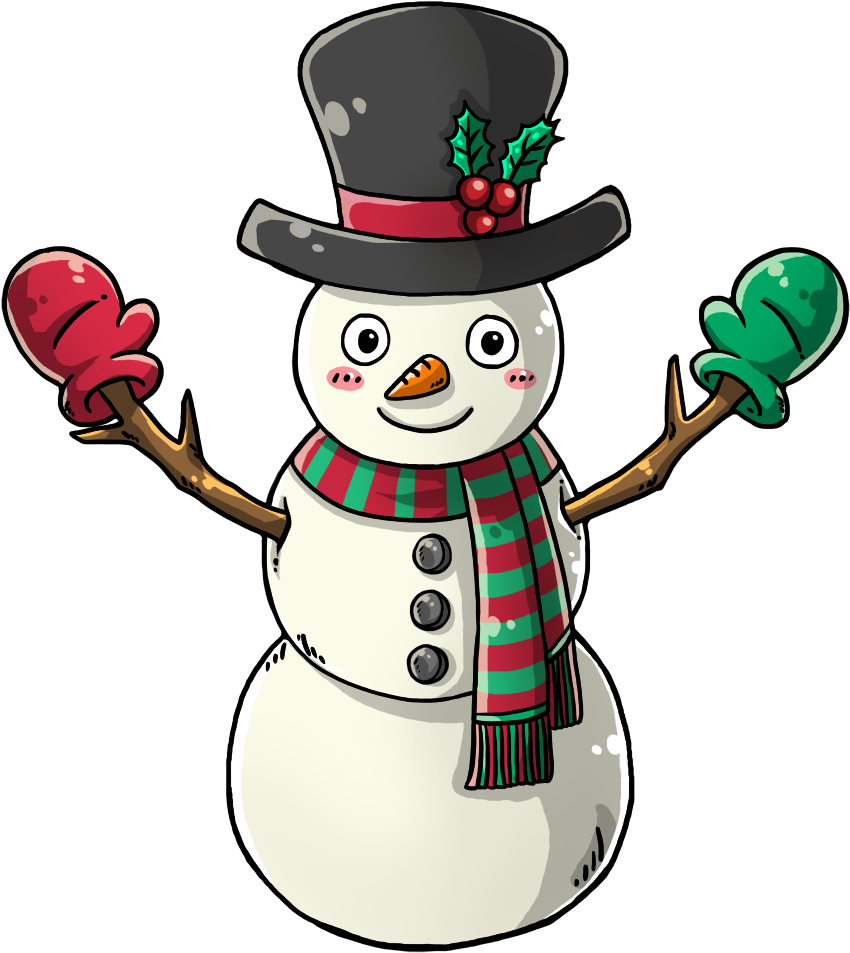 Cartoon Snowman Clipart - Cartoon Snowman Png - Transparent PNG Free Download