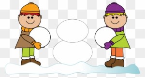 Snowman Clipart Kid - Making A Snowman Clipart - Transparent PNG Free Download