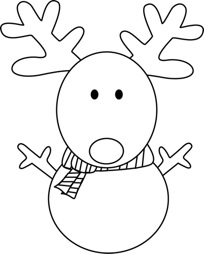 Black And White Reindeer Snowman Clip Art Black And - Cartoon Snowman Black And White - Transparent PNG Free Download