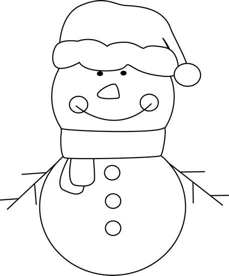Black And White Christmas Snowman Clip Art - Cute Snowman Clipart Black And White - Transparent PNG Free Download