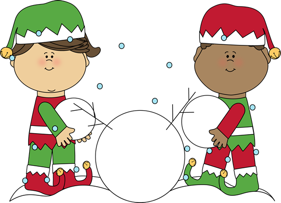 Christmas Elves Building A Snowman With Making A Snowman - Building Snowman Png - Transparent PNG Free Download