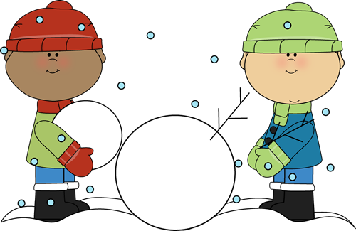 Boys Building A Snowman Clip Art - Building A Snowman Clipart - Transparent PNG Free Download