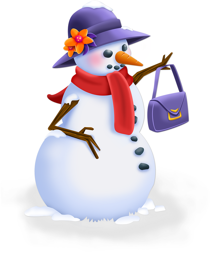 Ms Snow - Snowman - Transparent PNG Free Download